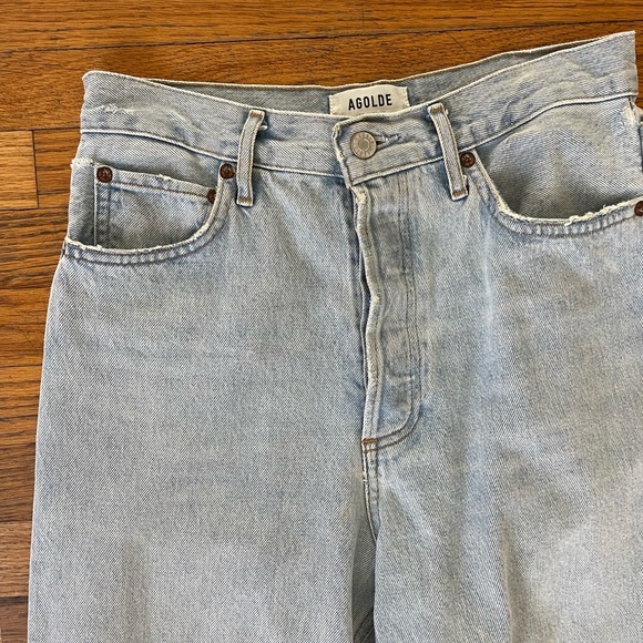 Agolde High Rise Light Blue Jeans - Picture 3 of 7